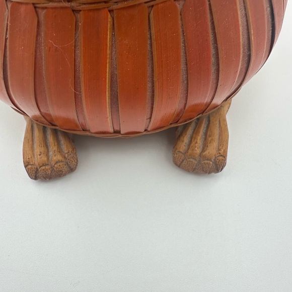 Vintage Shanghai Handicrafts Woven Wicker Wooden Foo Dog Red Lion Basket - Picture 11 of 16